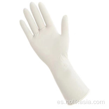 Medio de guantes médicos de esterilización de látex blanco de 9 pulgadas